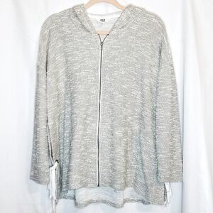 Jack by BB Dakota Gray Marled Zip Front Hoodie Jacket